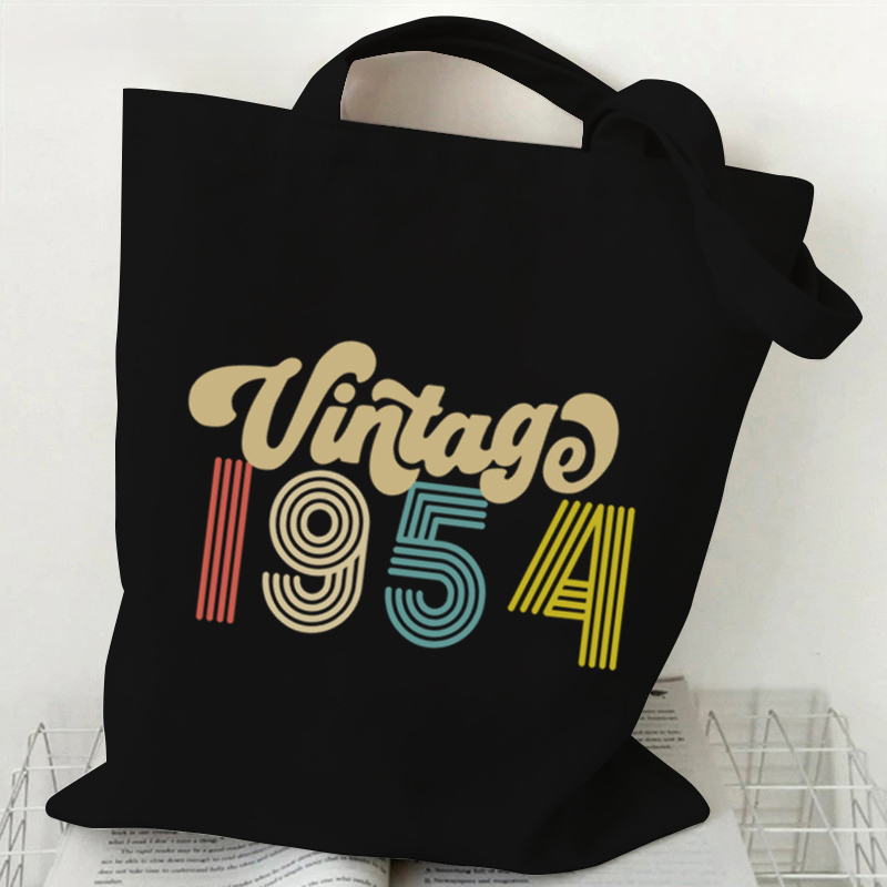 Canvas Tote Designer - Vintage 1954 Pattern Canvas Shoulder Bag