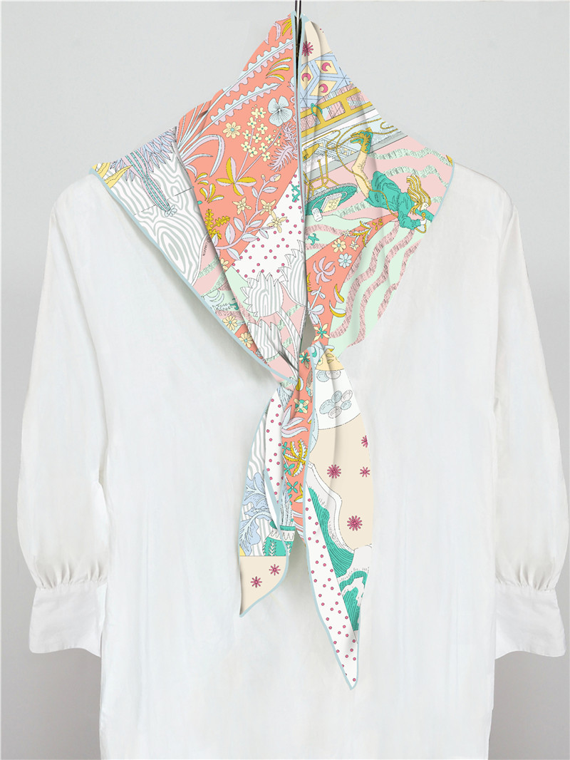 Luxury Bags Hong Kong - Silk Twill Scarf Triangle Shape Luxury