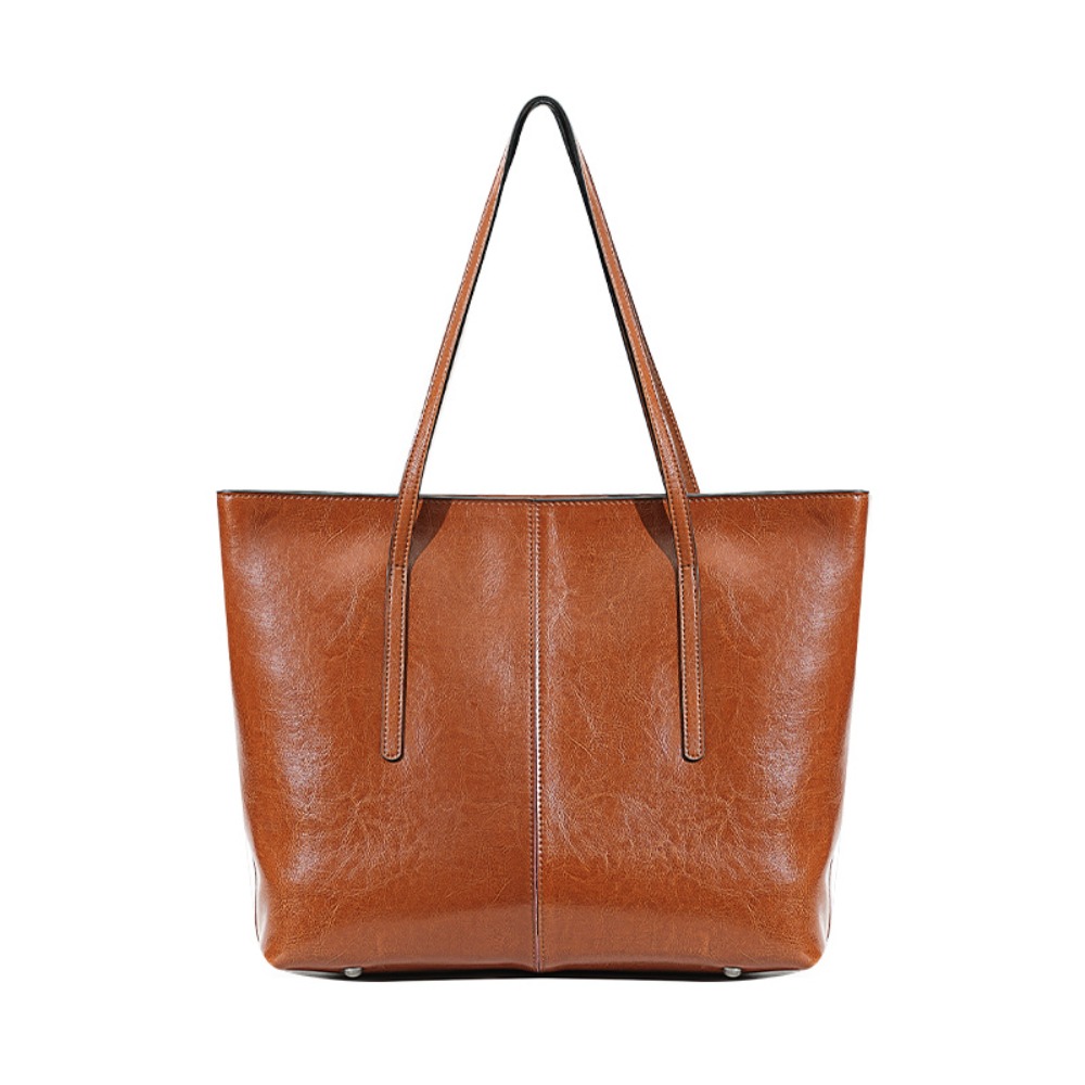 Oil Wax Cowhide Tote Bag Women - Luxury Bags Vintage incelemesi ve fiyatı