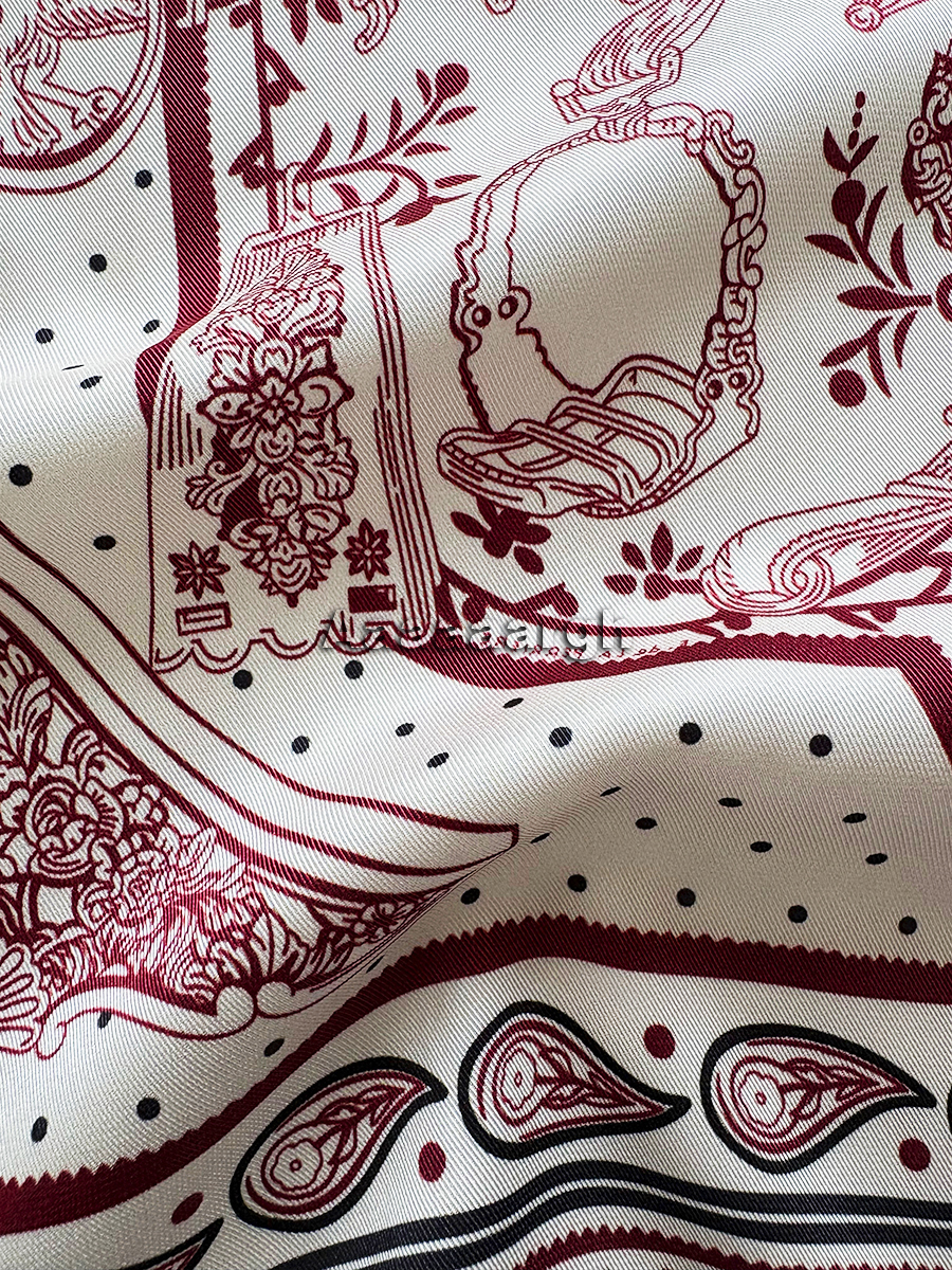 Double Faced Print Scarf Silk  - Luxury Bags Hong Kong incelemesi ve fiyatı