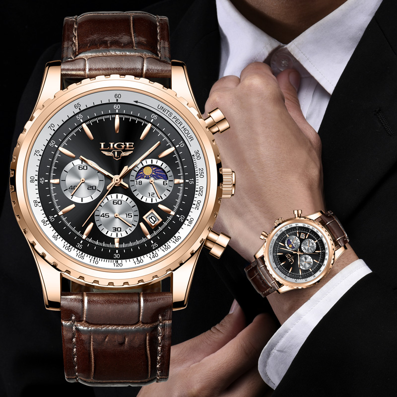 New Fashion Mens Watches LIGE  - Luxury Bags Brands List incelemesi ve fiyatı
