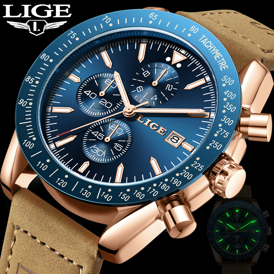 LIGE Casual Sports Men Watch L - Luxury Bags Brands List incelemesi ve fiyatı