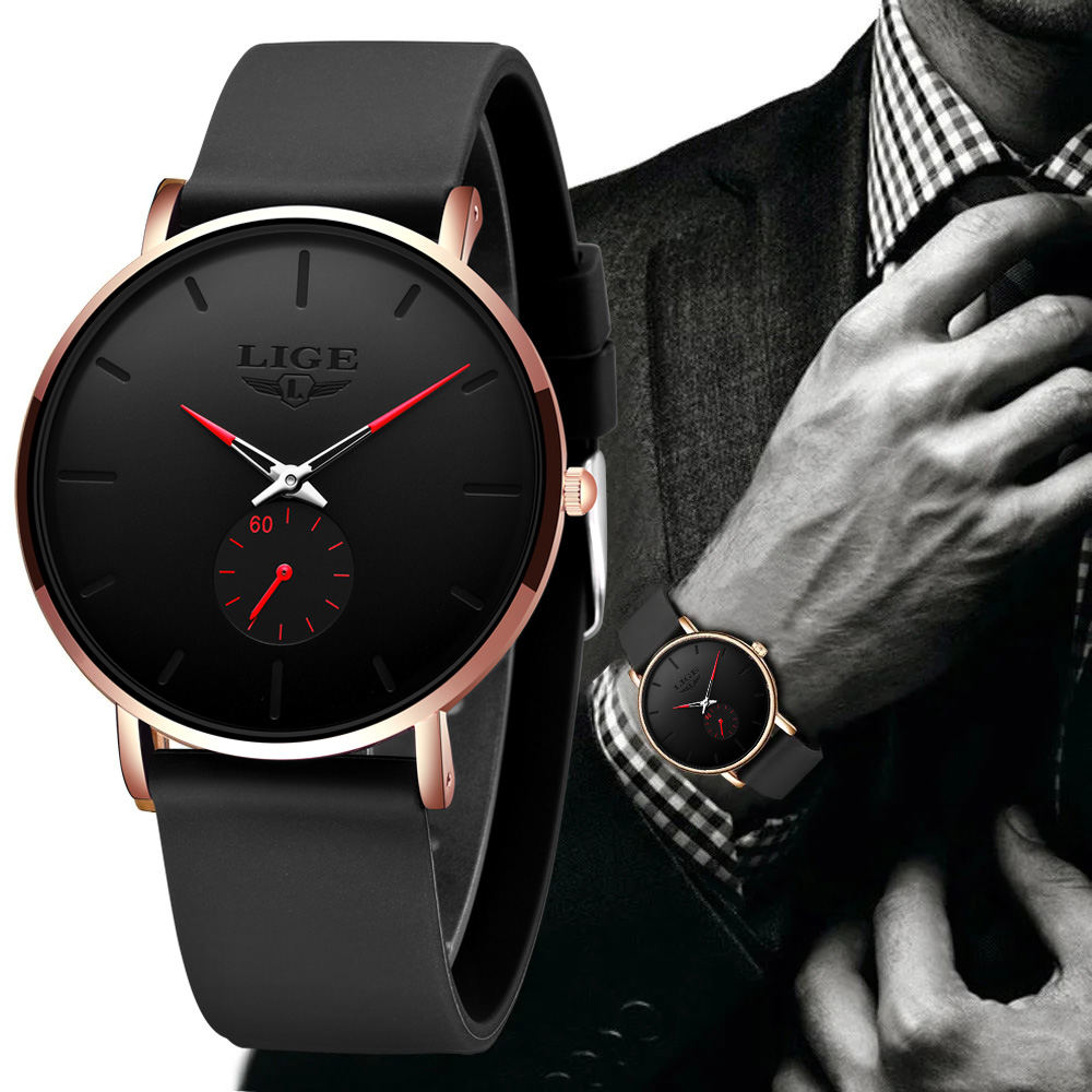 LIGE New Fashion Mens Watches  - Luxury Bags Brands List incelemesi ve fiyatı