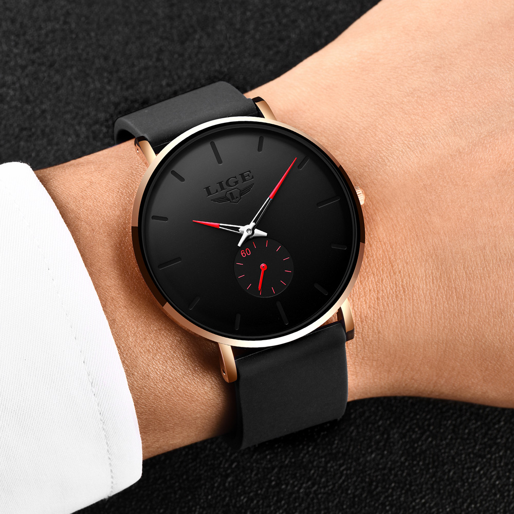 LIGE New Fashion Mens Watches  - Luxury Bags Brands List incelemesi ve fiyatı