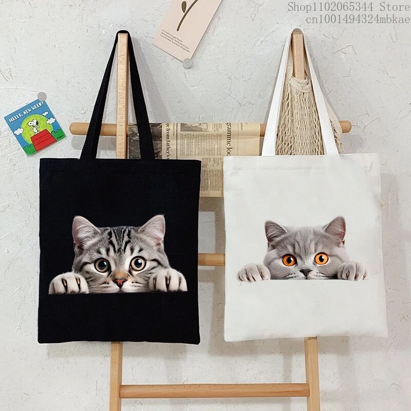 3D Animal Cat Design Women's H - Canvas Tote Designer incelemesi ve fiyatı