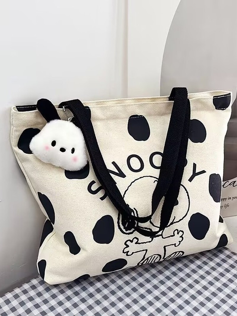 Cartoon Snoopy Zipper Canvas S - Canvas Tote Designer incelemesi ve fiyatı