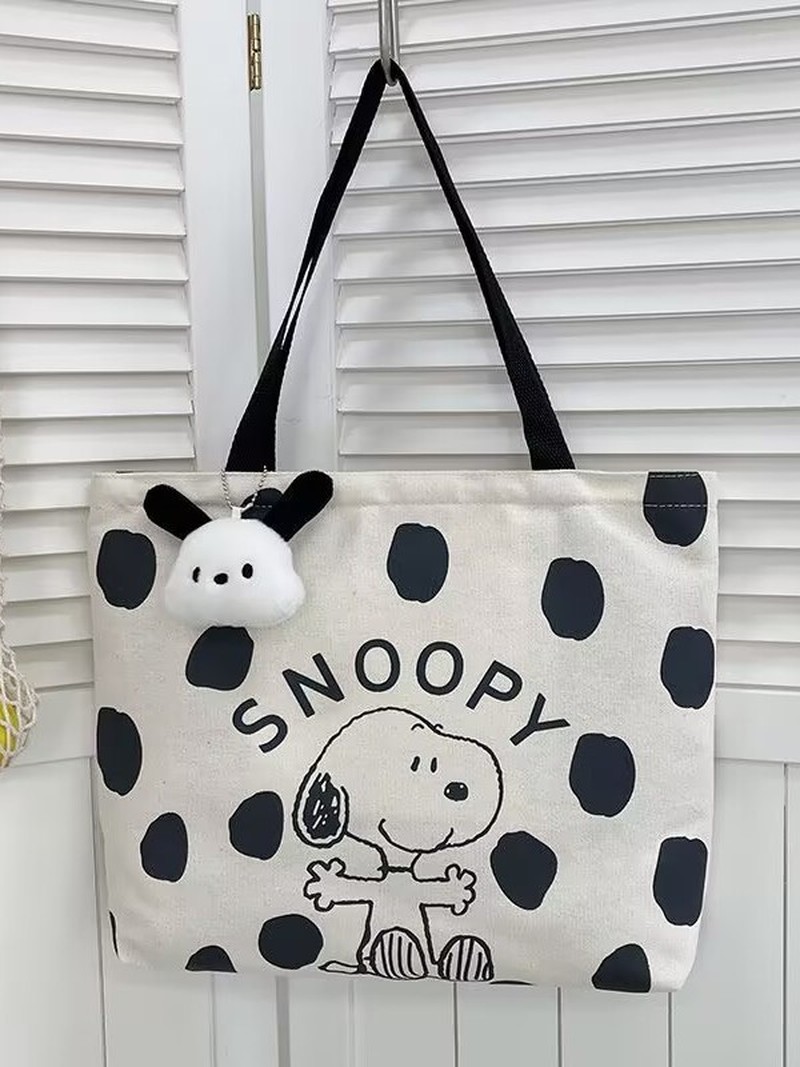 Cartoon Snoopy Zipper Canvas S - Canvas Tote Designer incelemesi ve fiyatı