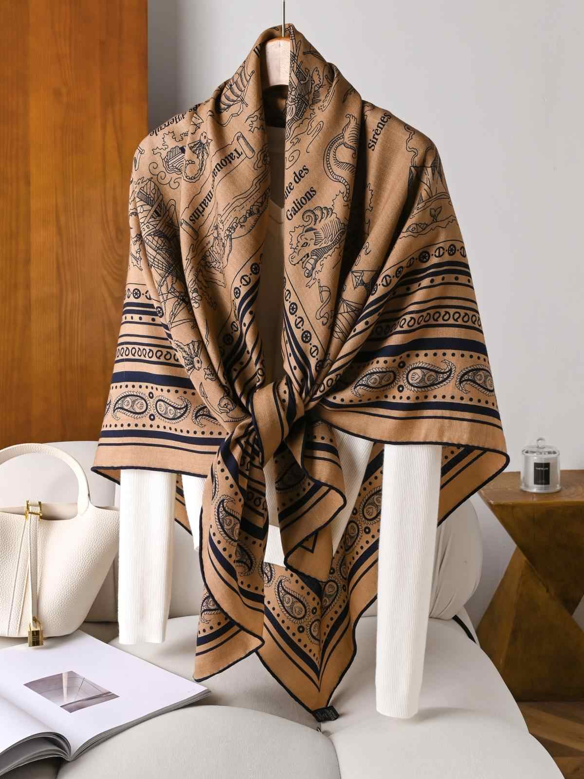 New Silk Wool Scarf Designer L - Luxury Bags Hong Kong incelemesi ve fiyatı