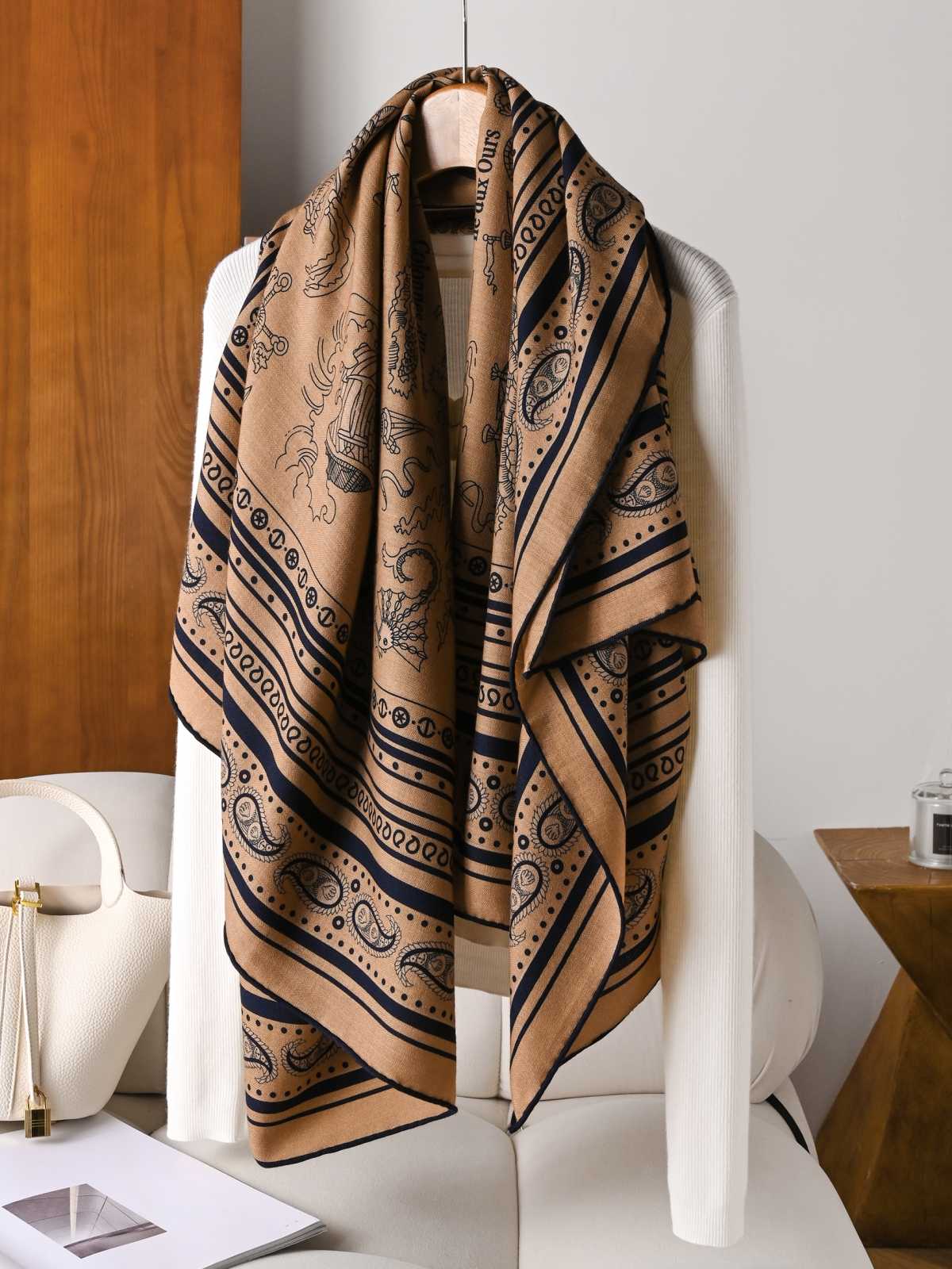 New Silk Wool Scarf Designer L - Luxury Bags Hong Kong incelemesi ve fiyatı