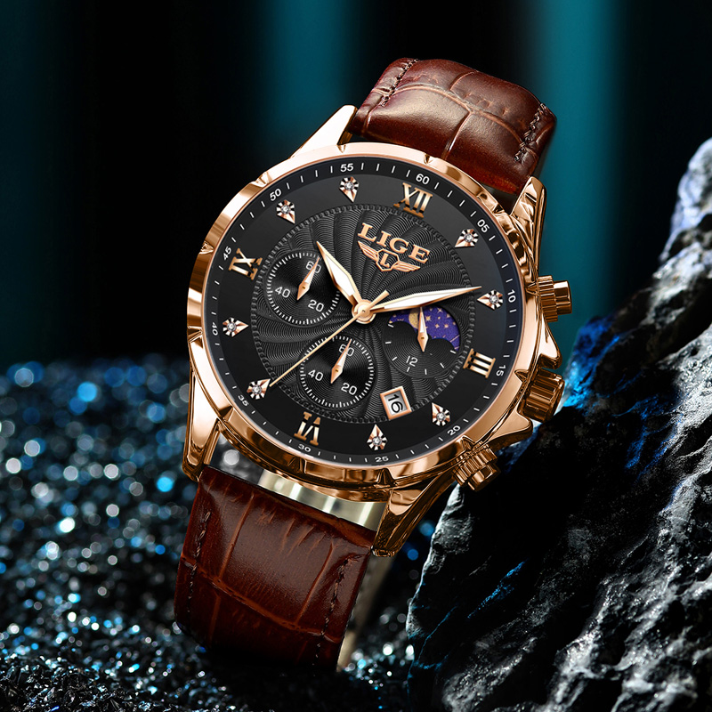 New Mens Watches LIGE Top Bran - Luxury Bags Brands List incelemesi ve fiyatı