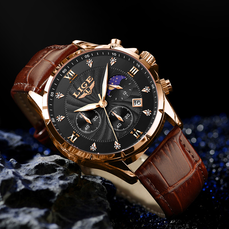 New Mens Watches LIGE Top Bran - Luxury Bags Brands List incelemesi ve fiyatı