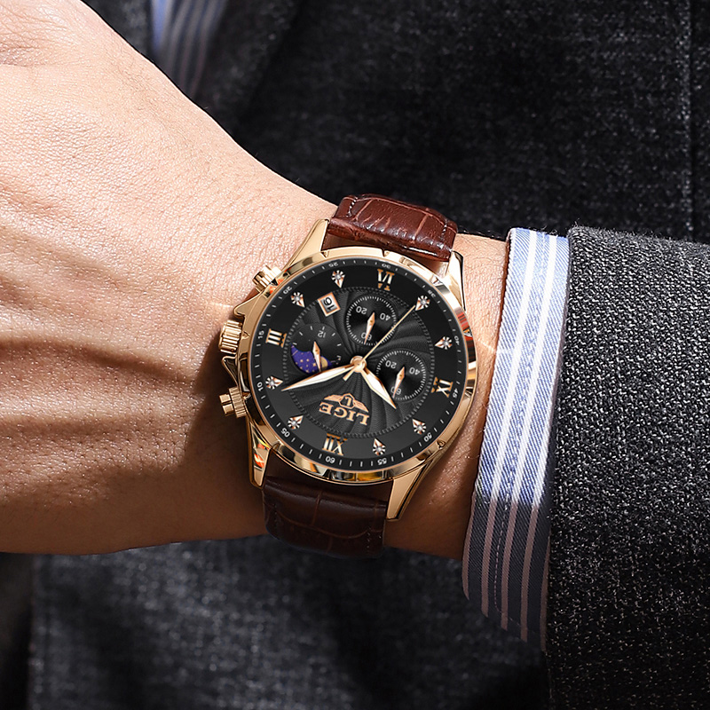 New Mens Watches LIGE Top Bran - Luxury Bags Brands List incelemesi ve fiyatı