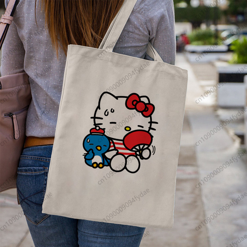 Summer Hello Kitty Pool Print  - Canvas Tote Designer incelemesi ve fiyatı