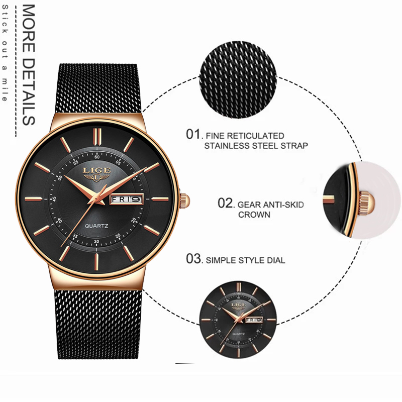 LIGE Women Watches Luxury Bran - Luxury Bags Brands List incelemesi ve fiyatı
