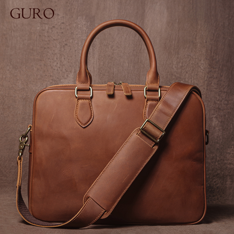GURO Men Crazy Horse Cowhide B - Luxury Bags Vintage incelemesi ve fiyatı