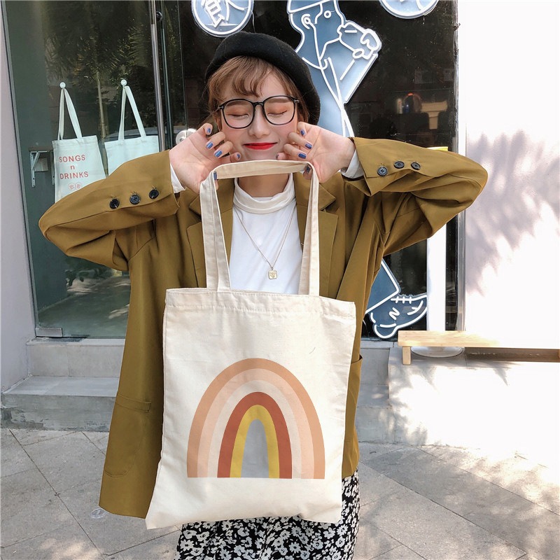 Colorful Rainbow Design Tote B - Canvas Tote Designer incelemesi ve fiyatı