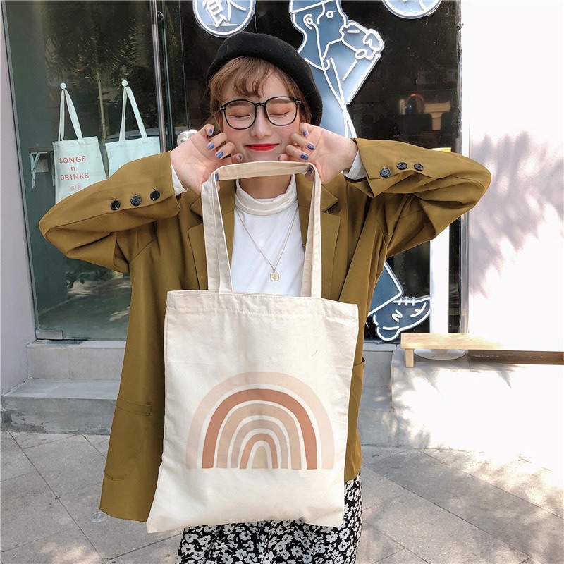 Colorful Rainbow Design Tote B - Canvas Tote Designer incelemesi ve fiyatı