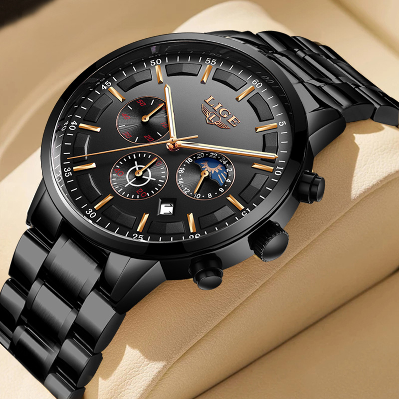 LIGE Business Watches Mens Top - Luxury Bags Brands List incelemesi ve fiyatı