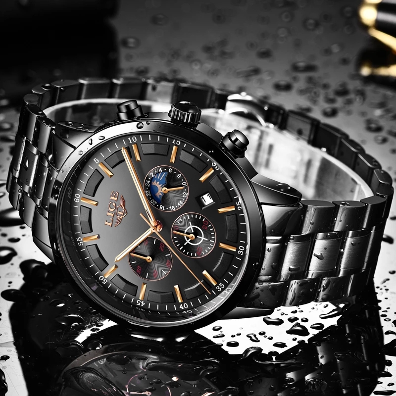 LIGE Business Watches Mens Top - Luxury Bags Brands List incelemesi ve fiyatı